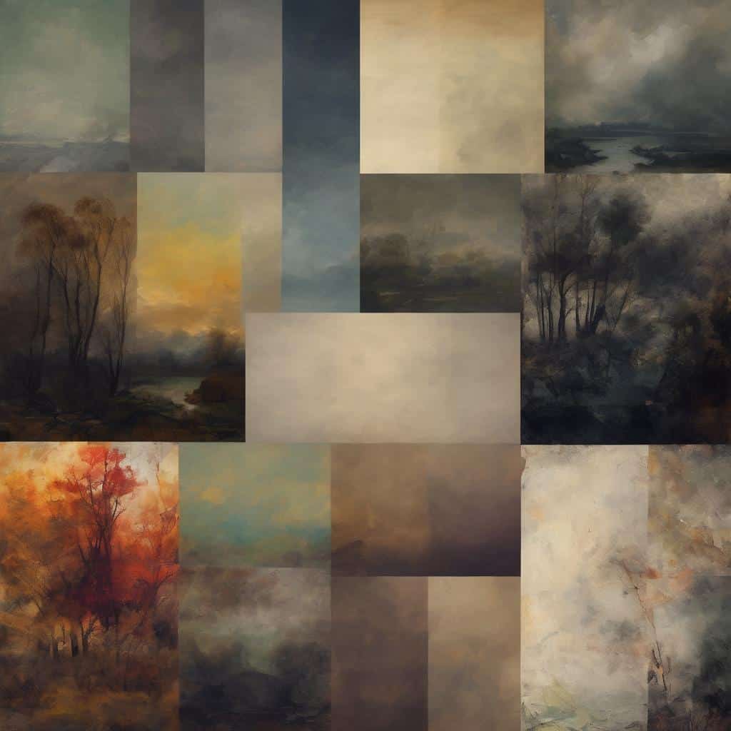 Ορχηστρική συλλογή έργων τέχνης που παρουσιάζουν την ιστορία της τέχνης και διάφορα τοπία σε διαφορετικά στυλ και εποχές.